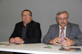 Vítězslav Jonáš a Pavel Janata, starosta Třebíče.